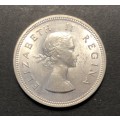 Brilliant AU+/UNC 1953 SA Union Silver 2 Shilling coin