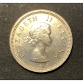 Scarce 1960 SA Union Silver 1 Shilling coin - Impaired Proof - Only 3,360 Minted