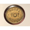 Scarce High grade 10 shillings fibre coin - Undated, but part of the fibre coin series