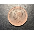 Nice 1946 Penny (1d) fibre coin - Uncirculated condition