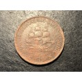 Scarce 1935 Penny (1d) fibre coin - Hard to find