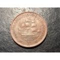 Uncommon 1939 Penny (1d) fibre coin - Decent condition