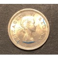Brilliant AU+/UNC 1959 SA Silver 6 pence coin - Rarest 50% silver Union 6 pence - 261,823 Minted