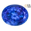 3.95 CT GIL CERTIFIED NATURAL TANZANITE INTENSE BLUISH VIOLET OVAL SHAPE - MAGNIFICENT!