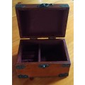 Beautiful solid wooden jewellery box with velvet interior