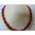 Genuine Red Coral  Necklace