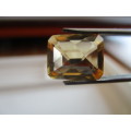 10.00 x 8.00 mm Emerald faceted Fancy cut  Citrine 2.95 cts.