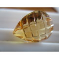 7.91 cts. Citrine  FANCY CUT  BIG  Pear Shape 16.00 x 12.00 mm