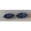 2 piece Genuine Blue Sapphires Marquise cut T.W.0.31ct