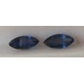 2 piece Genuine Blue Sapphires Marquise cut T.W.0.31ct