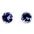2 pieces 3.20mm Round Faceted cut Tanzanite T. W. 0.29ct