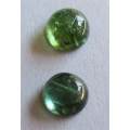 2 pieces 4.00 mm round cut Genuine Blue -Green Tourmaline 0.59 ct. price/ pc