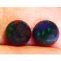 1.50 ct World class Round cut 7 x 7 mm Multi Color Play Black Fire Opal