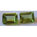 7.00 x 5.00 mm Emerald - faceted  cut  Peridot , 0.97 cts. 1 piece only