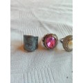 Lot of 6 costume jewelry rings, some vintage.