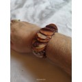 Vintage stretch shell / mother of pearl? bracelet