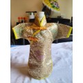 Retro Chinese silk brocade wine bottle cover