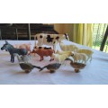 Two large lots of toy animals - farm and wild animals