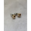 Stunning gold tone ball stud earrings