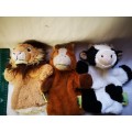 Three "animal planet" hand puppets on auction