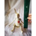 Soo cute. A large shabby chic, articulated wooden rabbit on Crazy Wednesday R1 auction!
