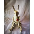Soo cute. A large shabby chic, articulated wooden rabbit on Crazy Wednesday R1 auction!