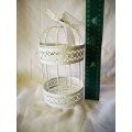 A gorgeous white bird cage "ornament"