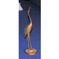 Vintage Brass figure of a Heron
