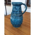 Blue Vintage Jug/ vase with gorgeous Embossing