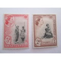 4 MINT PREVIOUSLY HINGED NORTHERN RHODESIA AND SWAZILAND AND ONE USED PREVIOUSLY HINGED
