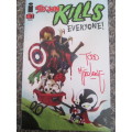 #1ST  ISSUE OF SPAWN/ COMIC  KILLS EVERYONE! SIGNED BY  FAMOUS CARTOONIST TODD MCFARLANE
