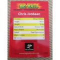 BIG-BALL RUGBY TRADING CARD- THE SHARKS / CHRIS JORDAAN