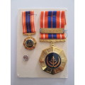 PROPATRIA SET- FULL MEDAL-MINIATURE WITH CUNENE BAR AND BUTTON NUMBER 351967