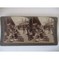 BOER WAR - STEREO SCOPE CARD - THE YORKSHIRE BATTALION