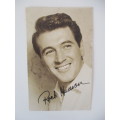 SIGNED AUTOGRAPHED ROCK HUDSON POST CARD - NOTE BOTH CARDS SIGNED DIFFERENTLY