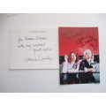 AUTOGRAPHED SIGNED - JOANNA LUMLEY - ABSOLUTLY FABULOUS POSTCARD SIZE AND THANK YOU CARD