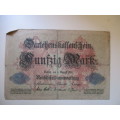 GERMANY REICHS BANK NOTE 1914