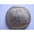 SOUTH AFRICA - TAKE 5 - 50c 1990 - R5 INNAUGRATION COIN -  20c 1984 -  1975 2c coin -1c 1974