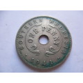 SOUTHERN RHODESIA - 1 PENNY -  1941 COIN