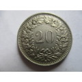 SWITZERLAND - 1962 - 20 KRONEN COIN