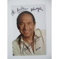 AUTOGRAPHED SIGNED - PAUL ANKA BIGGER THAN POSTCARD AND LETTER