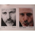 AUTOGRAPHED SIGNED AND PHOTO PETER GABRIEL GENESIS BOTH A4 SIZE