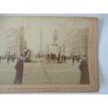 VICTORIAN - STEREOSCOPE CARD - COLUMNA DE NELSON SIR JHON GRAY 1891