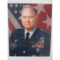 AUTOGRAPHED /SIGNED  - GENERAL  SCHWARZKOPF -  CARD SIGNATURE SIGNED AND PRINTED AUTOGRAPH