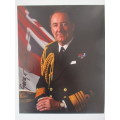 AUTOGRAPHED SIGNED / ADMIRAL SIR GEORGE ZAMBELLAS AND LETTER A4
