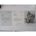 AUTOGRAPHED SIGNED -  SIR DOUGLAS BADER - DOUBLE AMPUTEE !!!!  PILOT SECOND WORLD WAR  SIGNED LETTER