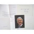 AUTOGRAPHED SIGNED - THE RT HON, SIR JOHN MAJOR PRIME MINISTER OF ENGLAND