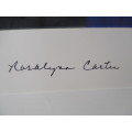AUTOGRAPHED / SIGNED -  JIMMY CARTER AND ROSALYN CARTER PRESIDENT  A4