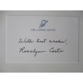 PRINTED AUTOGRAPH -  PRESIDENT JIMMY CARTER AND MRS CARTER THANK YOU NOTES