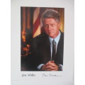 PRINTED AUTOGRAPH - BILL CLINTON AND FREE BOOKLET A4 SIZE
